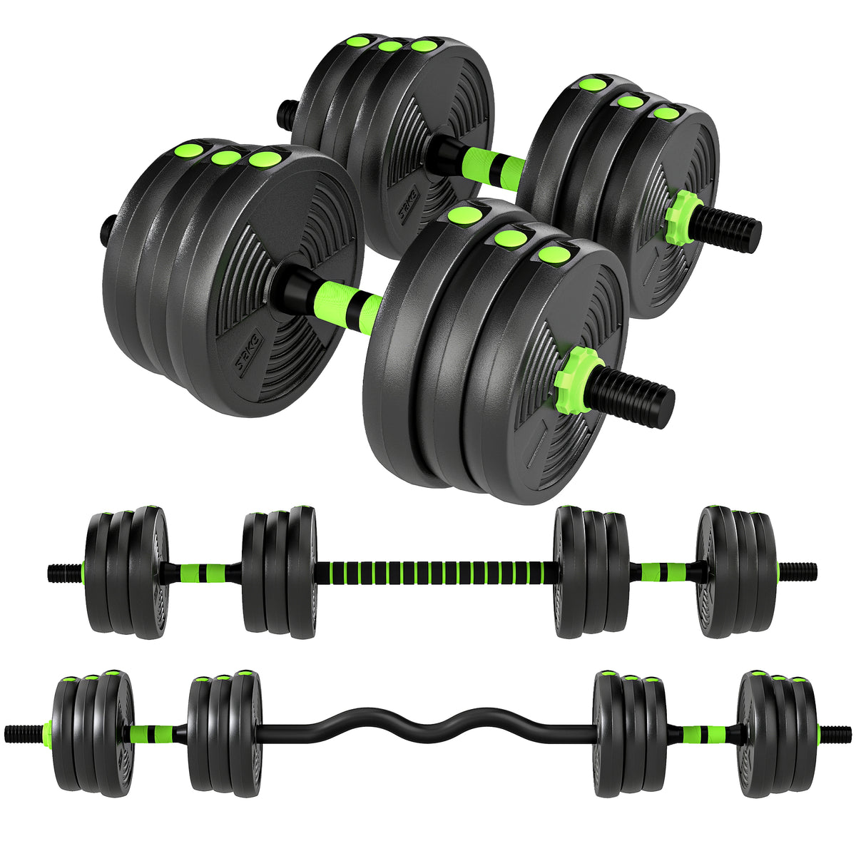 Hantelset verstellbar 25 KG Kurzhantel Set Kurzhanteln Langhanteln Hanteln Set für Krafttraining