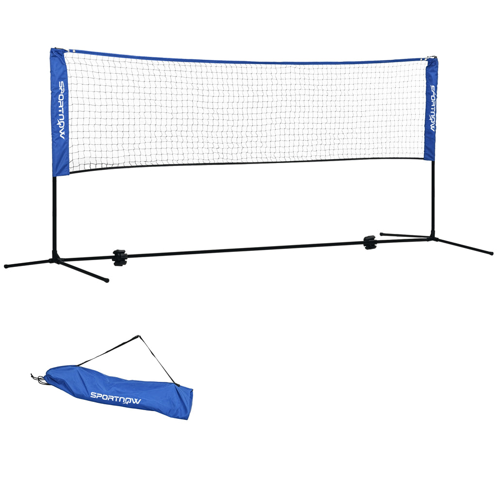 Badmintonnetz Set Faltbares Volleyballnetz 103/120/155H cm Blau