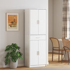 K¨¹chenschrank, 3-stufig verstellbare Regale, Spanplatten, MDF, viel Stauraum, Wei?