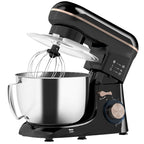 Küchenmaschine Knetmaschine mit 4,5L Edelstahlschüssel 1300W Teigmaschine mit 6+P Geschwindigkeit Beige