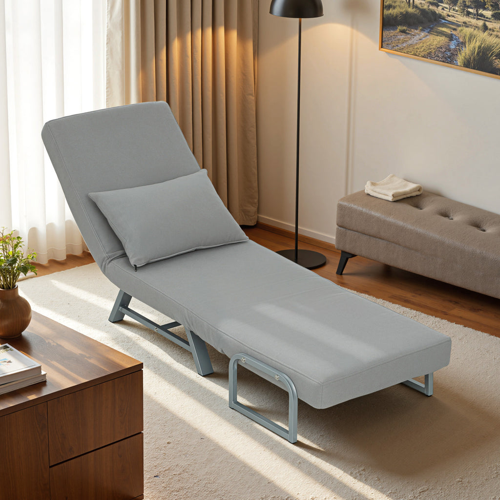 Schlafsessel, Polstersessel, zum G?stebett umwandelbar, ergonomisch, Hellgrau