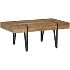 Couchtisch im Industriedesign 105 cm x 60 cm x 42 cm Schwarz + Braun