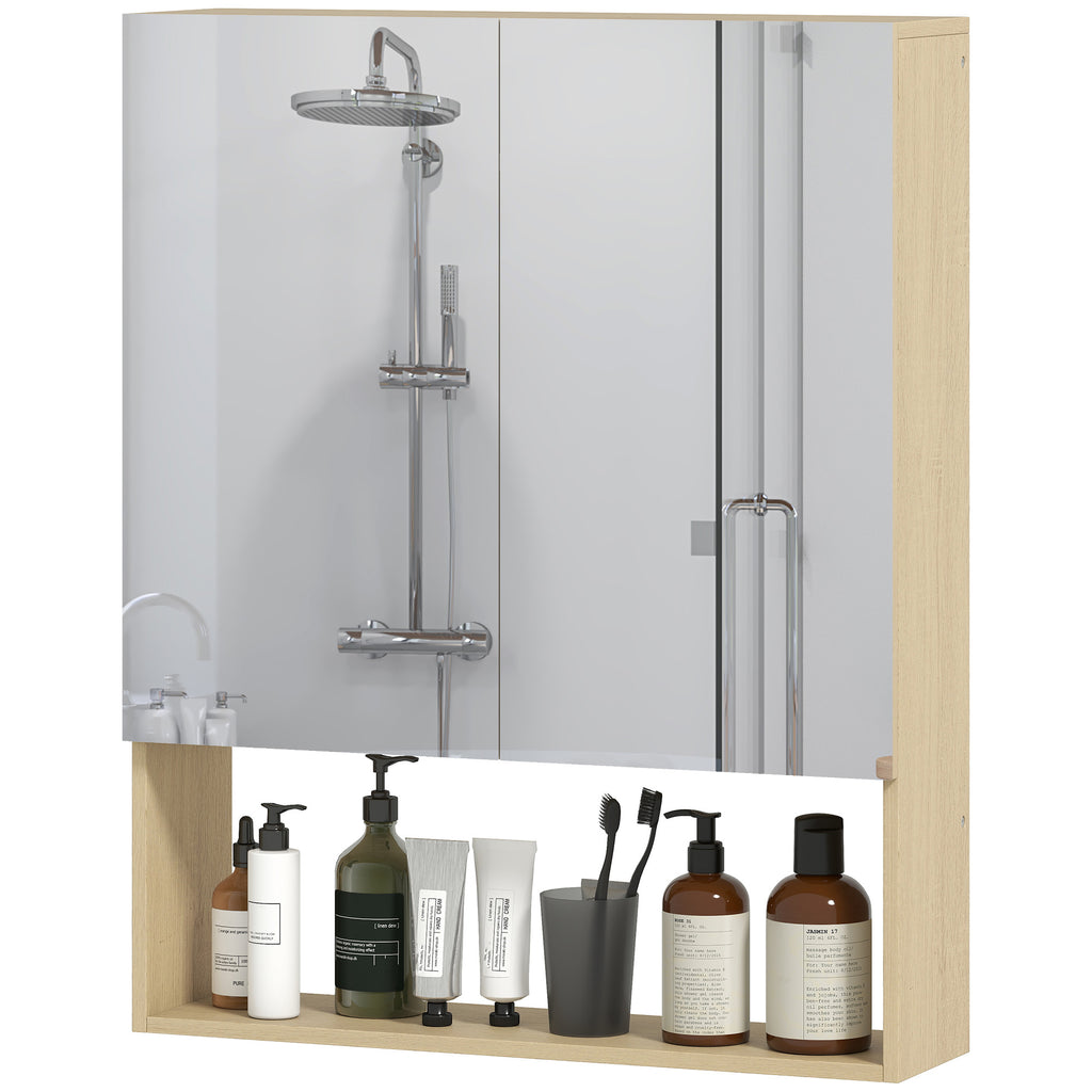 Badezimmerschrank, Spiegelt¨¹ren, offenes Regal, Wandmontage, MDF, Spanplatte, Eiche