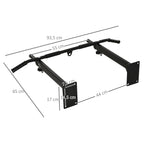 Klimmzugstange zur Wandmontage oder Deckenmontage bis 150 kg belastbar, Multifunktionale Pull Up Bar mit rutschfest Griffe, Ösen sicher stabil Klimmzug Stange für Fitness Zuhause, Stahl Schwarz