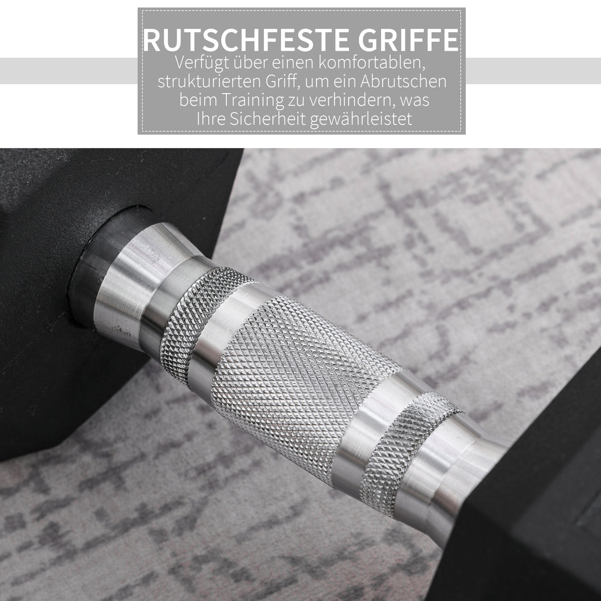 Hanteln mit gerändeltem Griff, Kurzhantel aus Gusseisen, Kurzhanteln für Männer und Frauen, Dumbbell für Zuhause, Fitnessstudio, Krafttraining