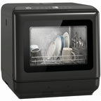 Tischgeschirrspüler, mit integriertem 6-Liter-Wassertank, 5 Programmen, 4 Gedecke, LED-Display Schwarz