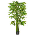 Künstlicher Bambus groß 160 cm Kunstpflanze, Kunstbambus, Plastik Künstliche Pflanzen im Topf, Fake Plant wie echt für Wohnzimmer Schlafzimmer Büro Garten Moderne Dekoration Geschenk