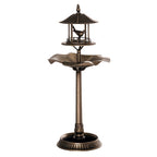 Vogeltr?nke Vogelbad Vintage Design, wetterbest?ndig,50cm ¡Á 50cm ¡Á 113cm, Messing