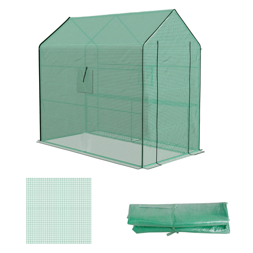 Gewächshaus Ersatzplane, wetterbeständig, UV-beständig, 140 x 213 x 190 cm, NUR Folie Grün