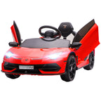 Elektro-Kinderauto, lizenzierter Lamborghini Aventador, Fl¨¹gelt¨¹ren, Musik, Hupe, f¨¹r 3-5 Jahre, rot