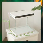 26 Liter Aquarium mit Filter, LED-Beleuchtung, Wasserpumpe, für verschiedene Fischarten, ca. 38 x 26 x 38 cm