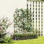Set of 2 Garden Trellis, Metal Fence Panels for Climbing Outdoor Plants, Flowers, 150 x 50cm