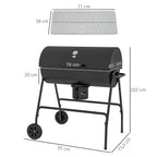 Steel Charcoal BBQ, with Ash Catcher and Warming Rack