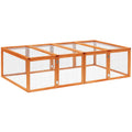 Wooden Rabbit Hutch Cage 6ft with Wire Mesh, Openable Roof, Play Space for Outdoor, Natural Wood Finish