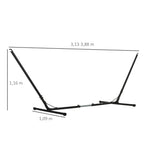 3.1–3.8m Adjustable Universal Hammock Stand Metal Frame Garden Camping Picnic Outdoor Patio Replacement – Stand Only