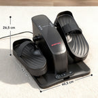 Mini-Pedaltrainer, 12 Geschwindigkeiten, LED-Display, Fernbedienung, rutschfest, tragbar, Metall, Kunststoff, Schwarz
