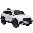Elektro Kinderauto, lizenzierter Mercedes-Benz EQA, 3-8 km/h, Musik, Scheinwerfer, Hupe, Fernsteuerung, wei?