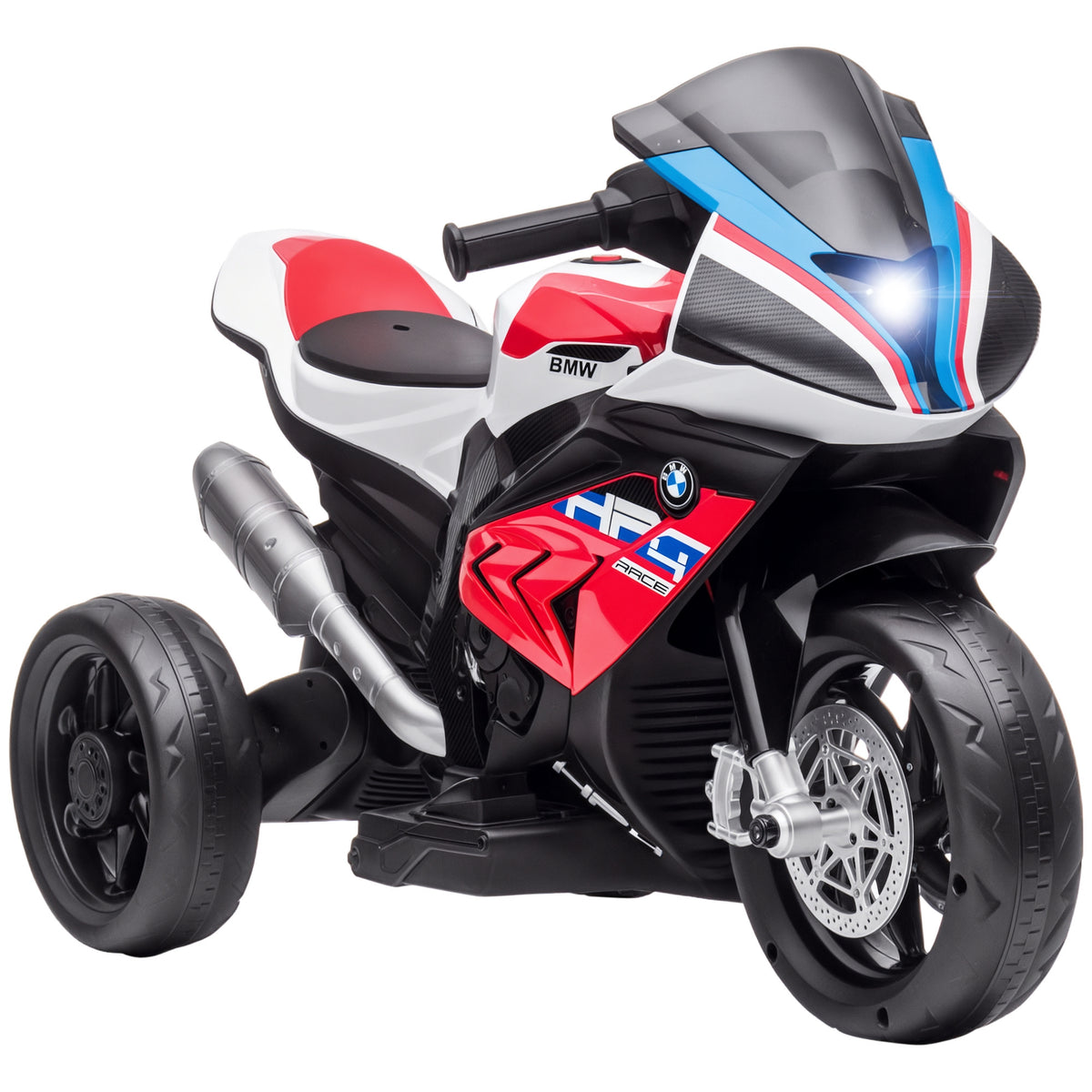 Kindermotorrad, Elektromotorrad, Scheinwerfer, 3 Musikmodi, f¨¹r Kinder 1,5-5 Jahre, Rot, 82,5 x 42 x 54cm