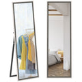 162.6 cm Two-Tone Full Length Mirror - White/Grey-Tone