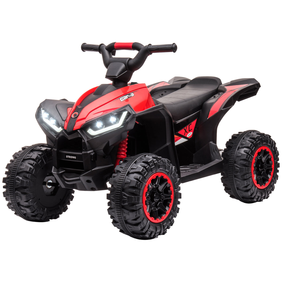 Elektro-Kinderquad, LED-Scheinwerfer, Sto?d?mpfer, ergonomischer Sitz, Rot+Schwarz