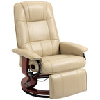 Relaxsessel, verstellbar, Liegefunktion, bis 120 kg, Kunstleder, 78 x 87 x 100 cm, Creme