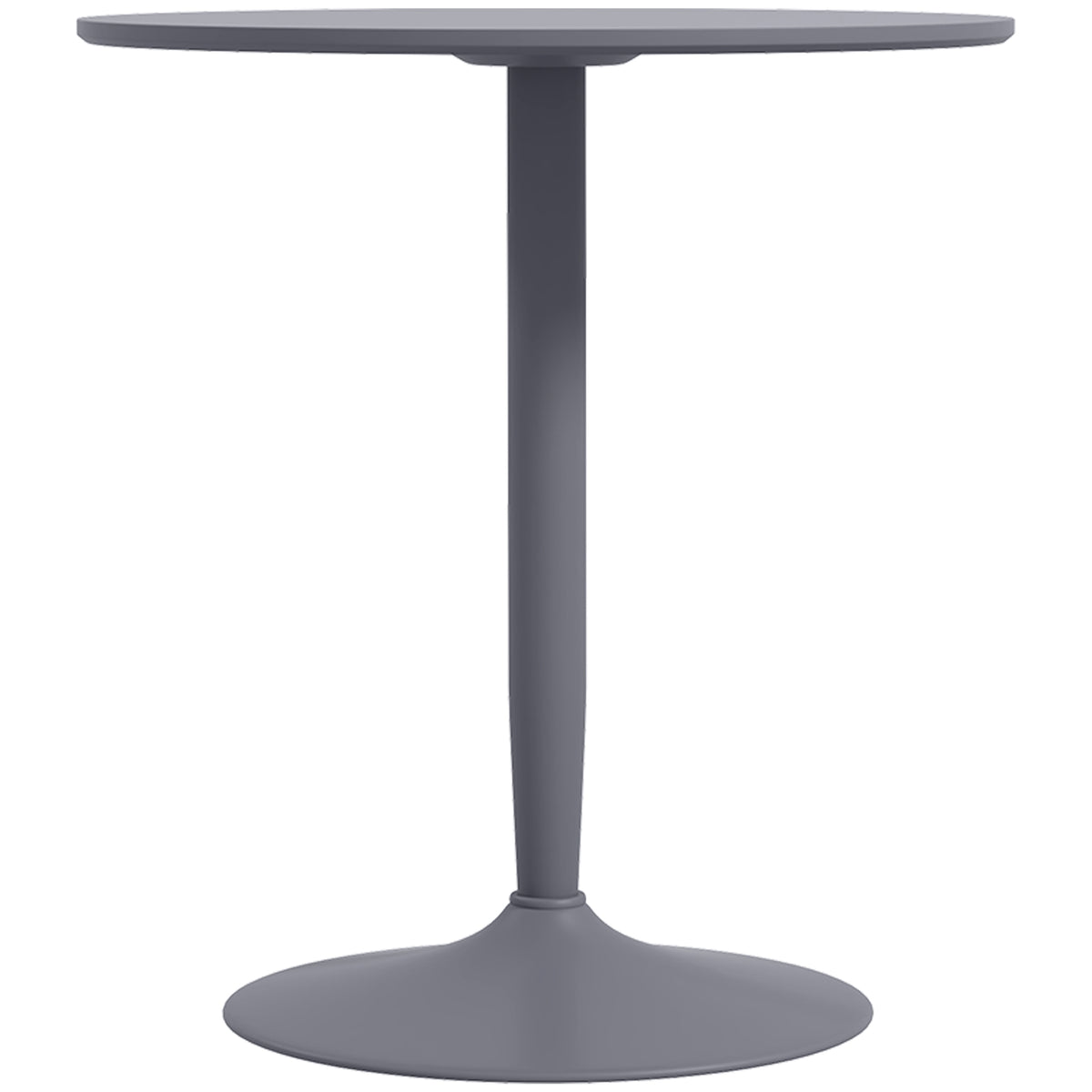 75H x Φ70cm Two-Person Minimalistic Dining Table - Grey