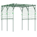 Rankgitter aus Stahl zum Stecken rostfrei Rankhilfe f¨¹r Kletterpflanzen Spalier 223 x 223 x 223 cm Rosenbogen Gr¨¹n