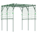 Rankgitter aus Stahl zum Stecken rostfrei Rankhilfe f¨¹r Kletterpflanzen Spalier 223 x 223 x 223 cm Rosenbogen Gr¨¹n