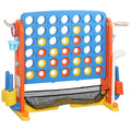 4-in-1 Spiele-Set, Vier Gewinnt, h?henverstellbar, Netz-Tasche, Kunststoff, Bunt