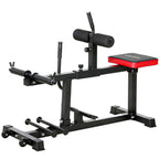 Beintrainings-Bank, Wadenhebemaschine, mit R?dern, Sportequipment f¨¹r Fitness-¨¹bungen zuhause, Stahl, Schwarz