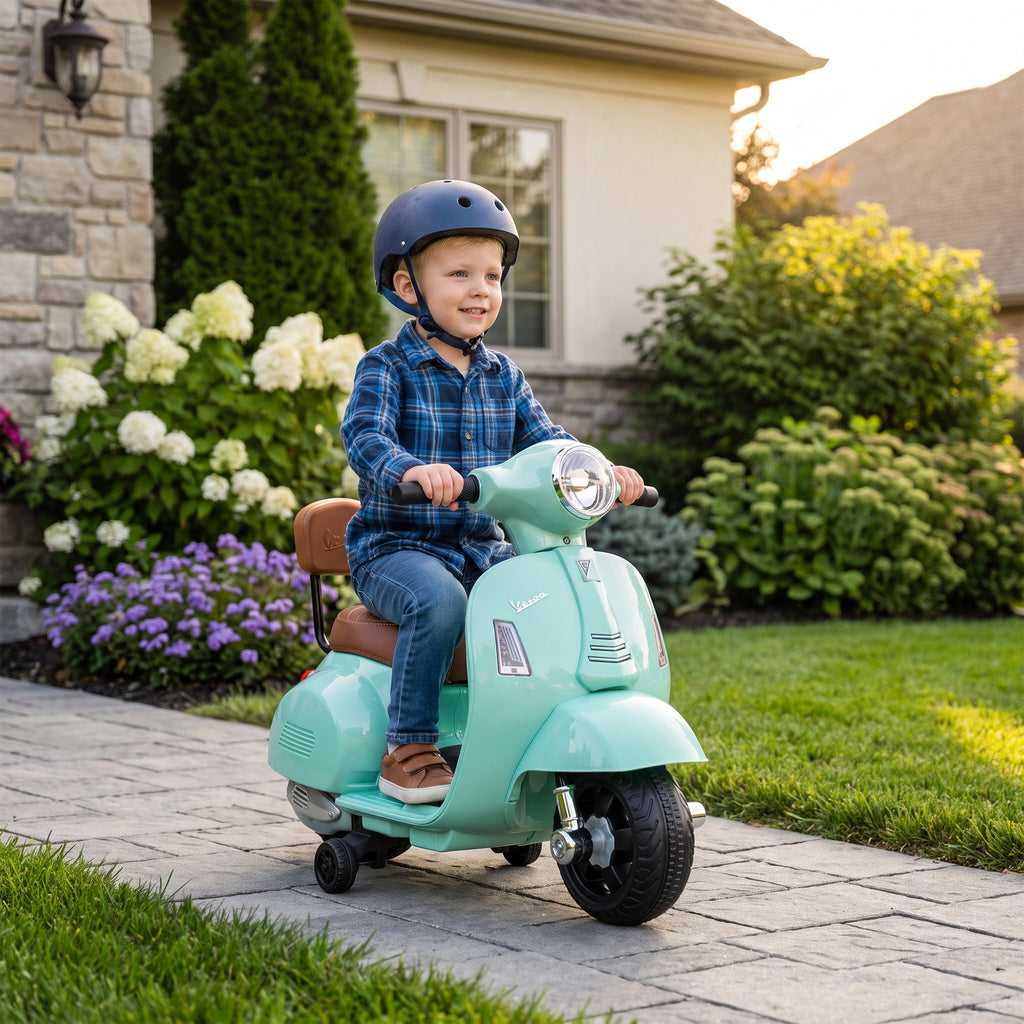 Elektro Motorrad Kinder Mini Vespa GTS 6V Elektromotorrad Grün