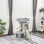 Cat Tree for Indoor Cats 81cm Cat Scratching Post Scratch Board Kitten Tower Climbing Frame Grey