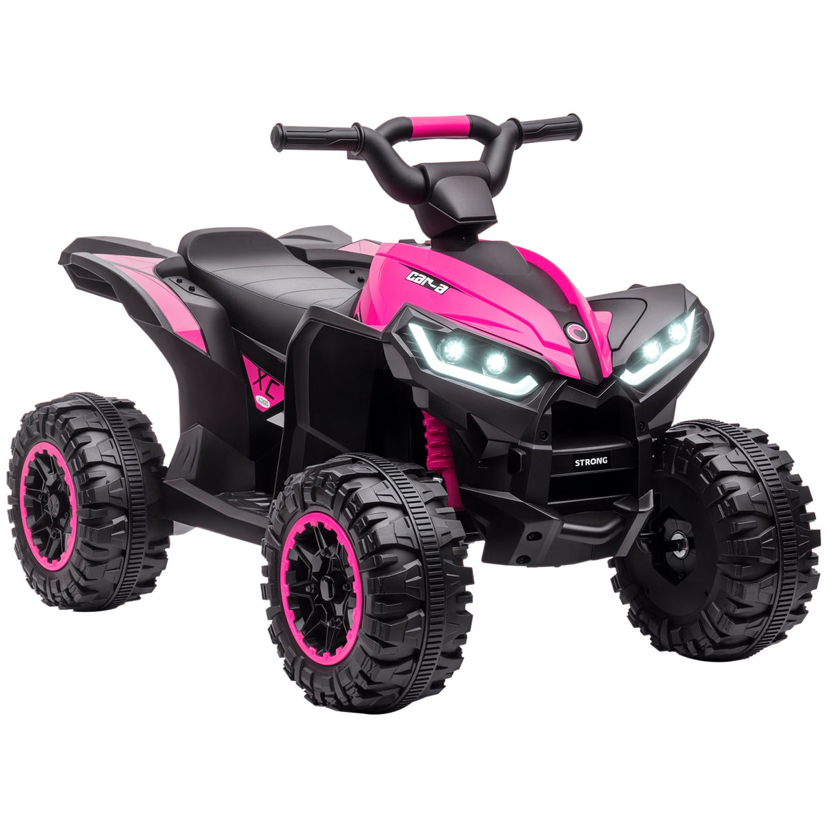 Elektro Kinderquad, 3-6 km/h, Licht/Musik, für 3-5 Jahre, bis 25kg, Rosa/Schwarz