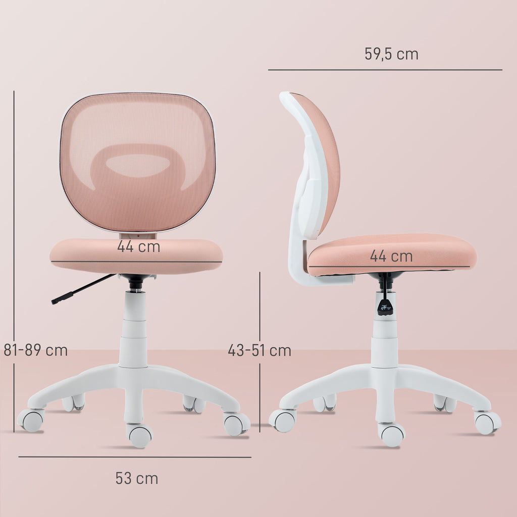 B¨¹rostuhl Ergonomischer Schreibtischstuhl mit C-f?rmiger R¨¹ckenst¨¹tze, H?henverstellbar Rosa
