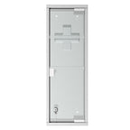 Medizinschrank aus Edelstahl und gehärtete Glastür Arzneischrank zur Medikamenten-Aufbewahrung, Abschließbar Medikamentenschrank mit 3 Fächern, Erste Hilfe Schrank, 20 x 12 x 58 cm, Silber