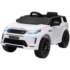 Kinder-Elektroauto, 12V Kinderfahrzeug mit Fernbedienung, LED-Lichtern, Musik und Hupe, 3-6 Jahre, Weiß