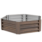 Hochbeet Gartenbeet Kr?uterbeet, wetterbest?ndig, offener Boden, 113 x 98 x30 cm, Dunkelbraun