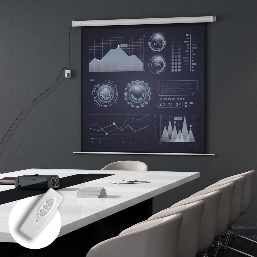 Beamer Leinwand 189,5 x 189,5 cm 92 Zoll 1:1 HD 4K Rollo-Leinwand für Heimkino für Heimkino Büro-Präsentationen
