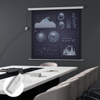 Beamer Leinwand 189,5 x 189,5 cm 92 Zoll 1:1 HD 4K Rollo-Leinwand für Heimkino für Heimkino Büro-Präsentationen