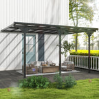 Outdoor Patio Gazebo Pergola, Aluminum Post, 4.35 x 3 m PC Roof