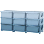 Kids Storage Unit, with Nine Drawers - Blue
