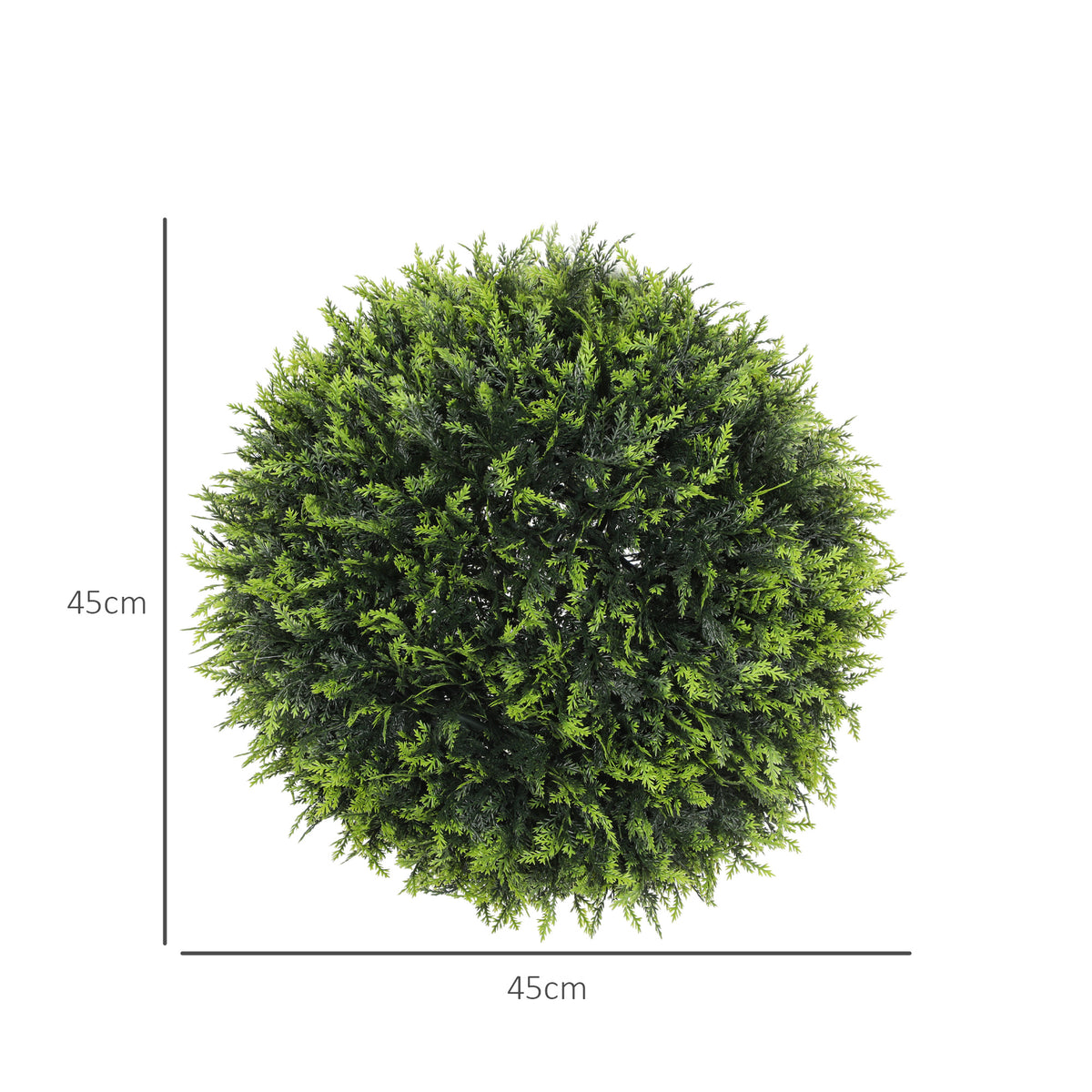 K¨¹nstliche Pflanzen im 2er-Set, UV-best?ndige dekorative Pflanzen, Deko-Pflanzen, Indoor, Outdoor, 45 cm, Gr¨¹n