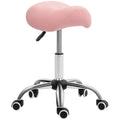 Rollhocker höhenverstellbar 49-61 cm Arbeitshocker 360° drehbar Hocker Bürohocker für Büro Salon Massage Spa Rosa