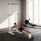 Power Tower höhenverstellbar 176,5-227 cm Dip-Station multifunktional mit Stahlrahmen 120 kg Belastbarkeit