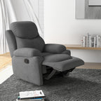  Relaxsessel Liegesessel Fernsehsessel, Liegefunktion Leinenoptik, 93 cm x 88 cm x 102 cm, Grau