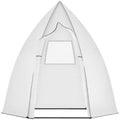  Mini Gewächshaus Überwinterungszelt für Pflanzen mit Rolltür Garten Balkon Winterschutz Weiß 160 x 140 x 180 cm