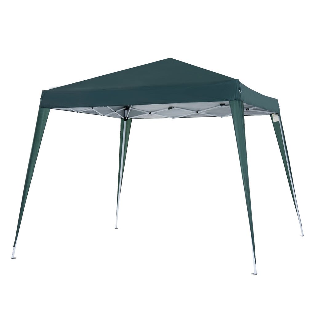 Faltpavillon 2,4x2,4m Pavillon Faltzelt mit UV-Schutz, Partyzelt inkl. Tragetasche für Garten, Balkon, Stahl Grün