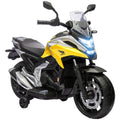 Elektro-Kindermotorrad, Honda, 3 km/h, Musik & Licht, 3-6 Jahre, bis 30 kg, Gelb