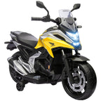 Elektro-Kindermotorrad, Honda, 3 km/h, Musik & Licht, 3-6 Jahre, bis 30 kg, Gelb