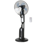 Standventilator, Luftbefeuchter, mit 2,8L Tank, 3 Modi, Fernbedienung, mobil, schwarz, Ø44,5 x 120 cm